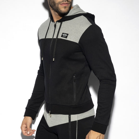 ES RUSTIC BLACK HOODIE - ADDICTED SA