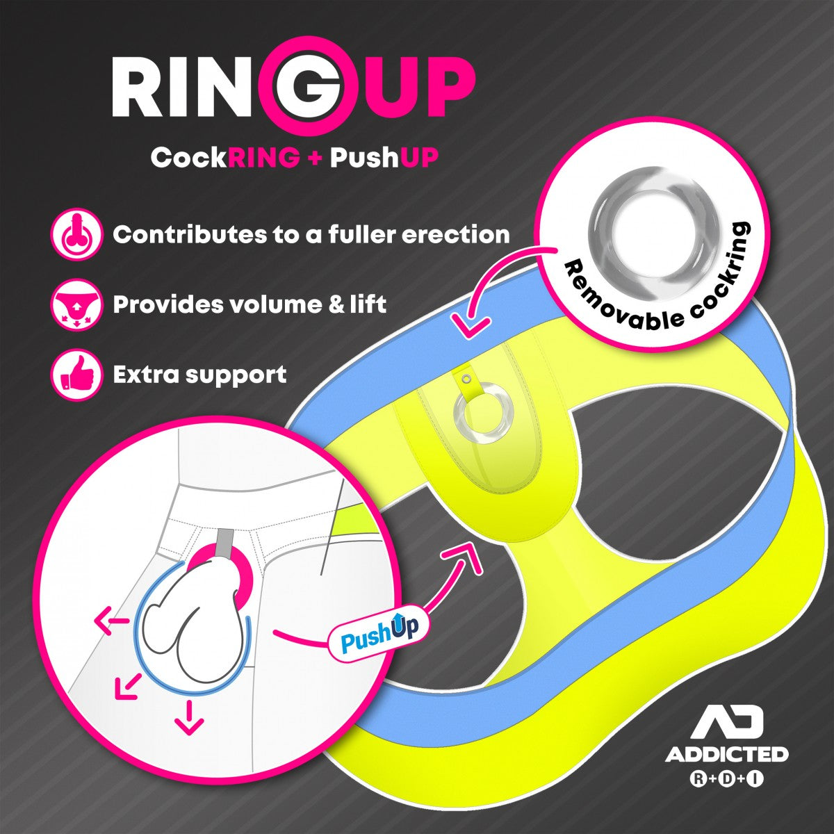 AD Fetish - Tape Rub Ring Up G-String - ADDICTED SA