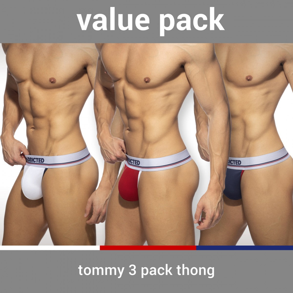 Addicted 3 Pack Tommy Thong