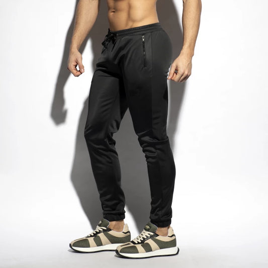 ES Collection Zip Pockets Plain Pants Black - ADDICTED SA