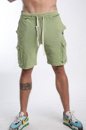 SEVENSEVENTY "Pockets" Pullover Shorts - Army Green