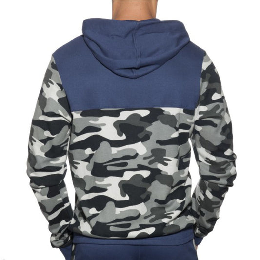 ADDICTED SPORT CAMO JACKET - NAVY