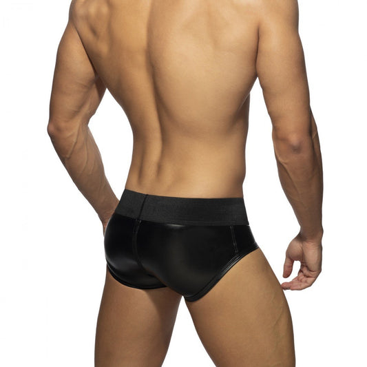 ADDICTED ALLOVER ZIP RUB BRIEF - BLACK - ADDICTED SA