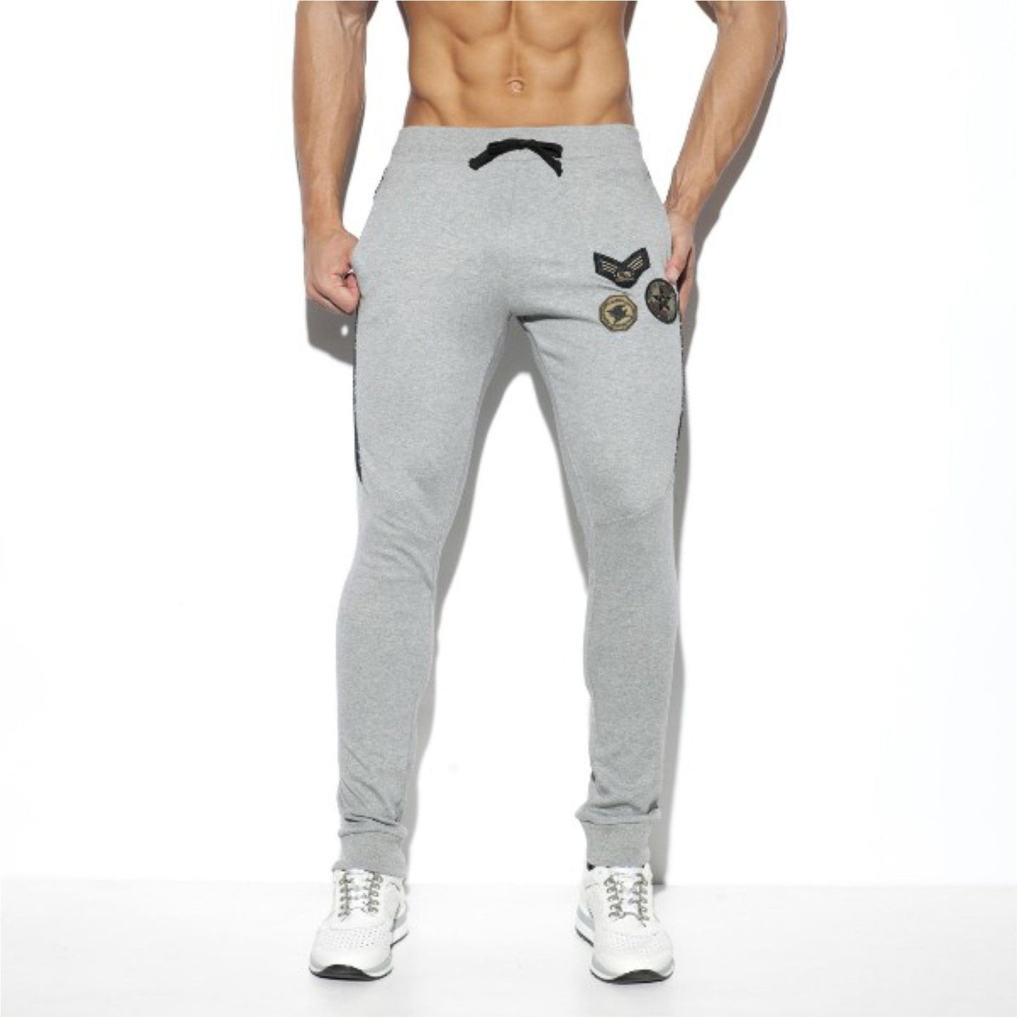 ES COLLECTION ARMY PADDED TRACK PANTS - GREY