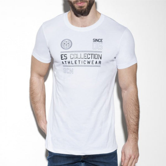 ES COLLECTION ATHLETIC WEAR T-SHIRT - WHITE