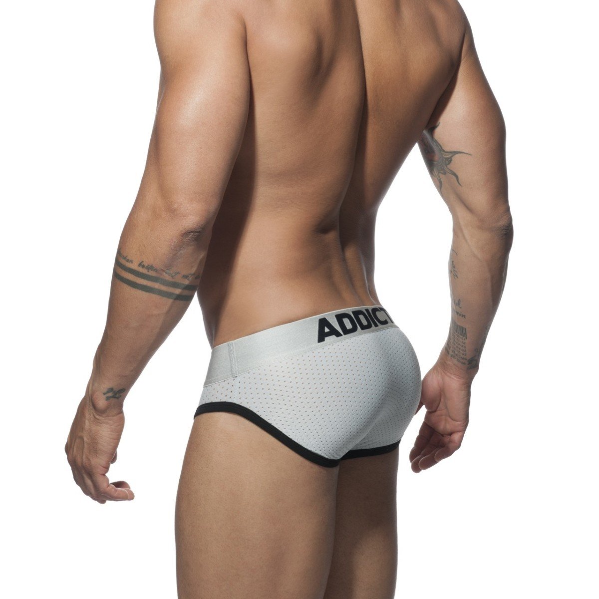 ADDICTED GOLD & SILVER MESH BRIEF - SILVER