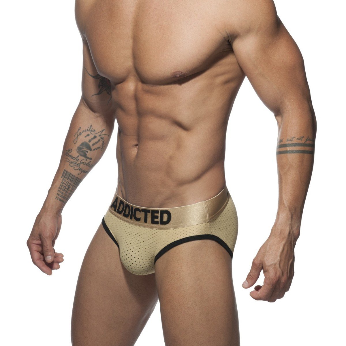 ADDICTED GOLD & SILVER MESH BRIEF - GOLD