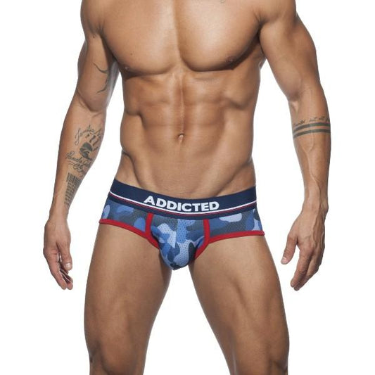 ADDICTED 3 PACK CAMO MESH BRIEF WITH SUPPORTIVE POUCH - ADDICTED SA