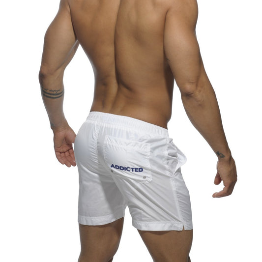 BASIC ADDICTED SWIM LONG SHORTS - WHITE - ADDICTED SA