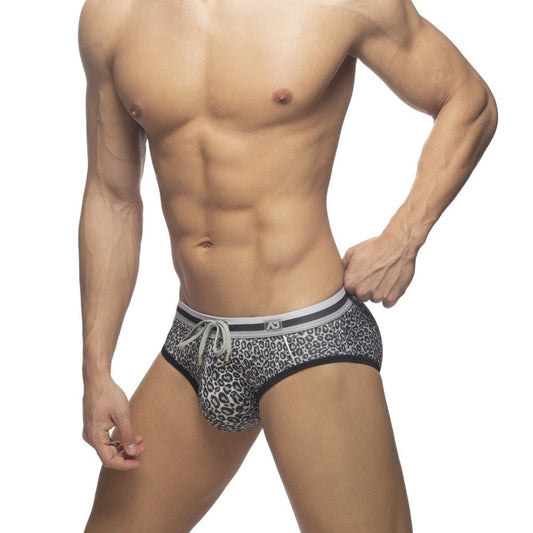 ADDICTED LEOPARD STRIPES BRIEF - CHARCOAL - ADDICTED SA