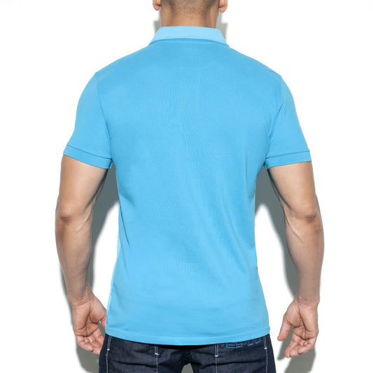 ES COLLECTION LOGO BASIC POLO - PEACOCK - ADDICTED SA