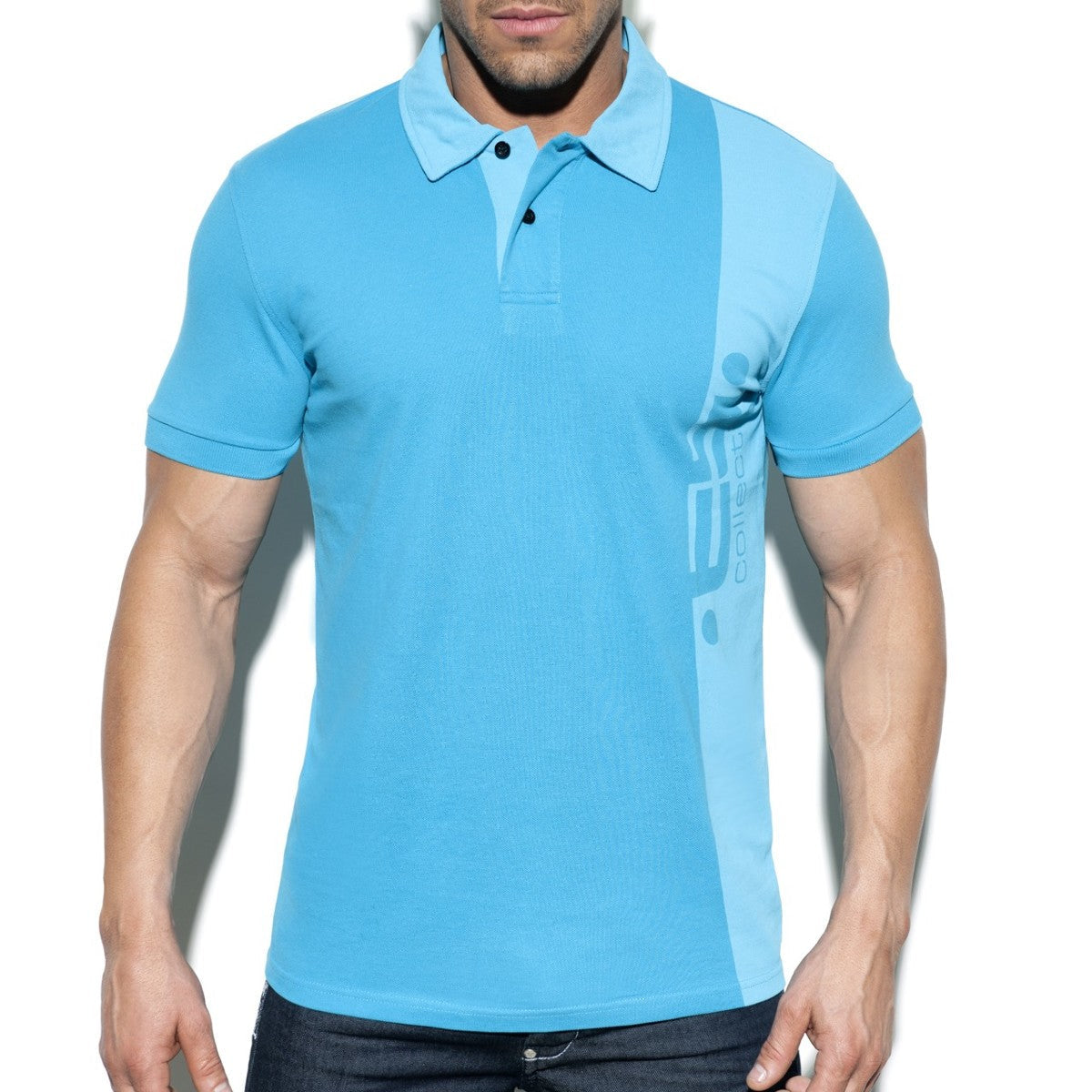 ES COLLECTION LOGO BASIC POLO - PEACOCK - ADDICTED SA