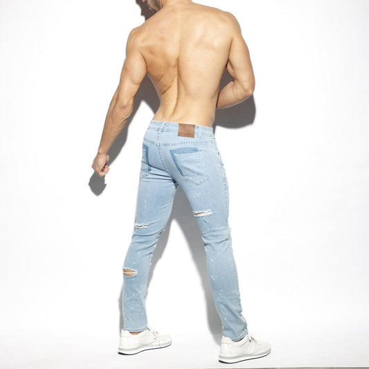 ES COLLECTION RIPPED JEANS - BLUE - ADDICTED SA