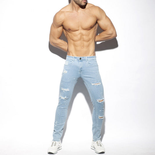 ES COLLECTION RIPPED JEANS - BLUE - ADDICTED SA