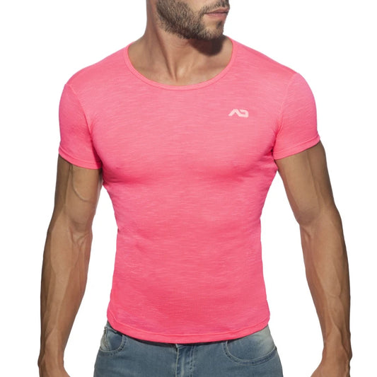 ADDICTED THIN FLAME T-SHIRT - NEON PINK