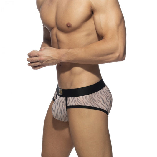 ADDICTED TIGER PRINT BRIEF - BEIGE - ADDICTED SA